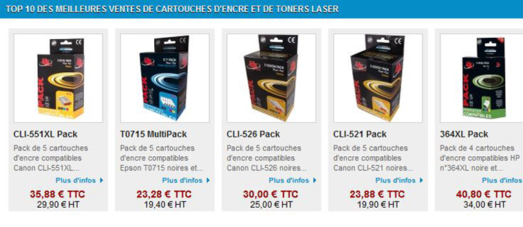 Les petits prix de toner encre laser